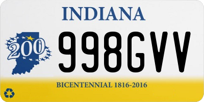 IN license plate 998GVV