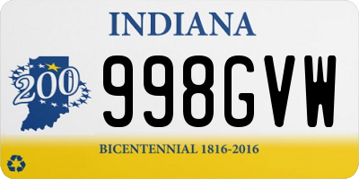 IN license plate 998GVW