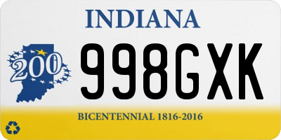 IN license plate 998GXK