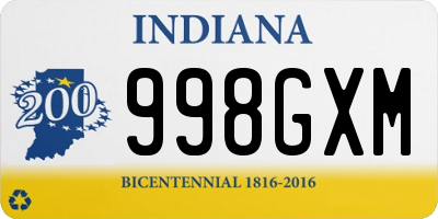 IN license plate 998GXM