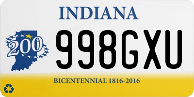 IN license plate 998GXU