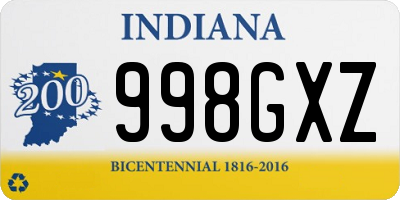IN license plate 998GXZ