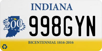 IN license plate 998GYN