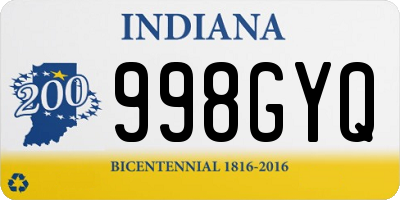 IN license plate 998GYQ