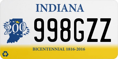 IN license plate 998GZZ