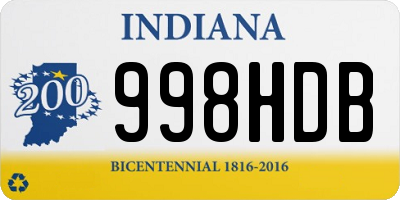 IN license plate 998HDB