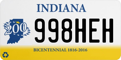 IN license plate 998HEH