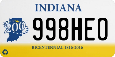 IN license plate 998HEO