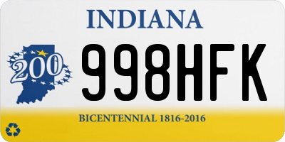 IN license plate 998HFK