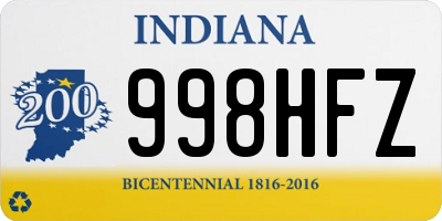 IN license plate 998HFZ