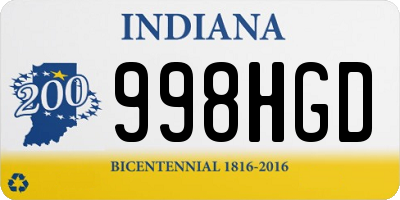 IN license plate 998HGD