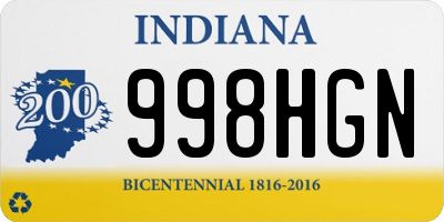 IN license plate 998HGN