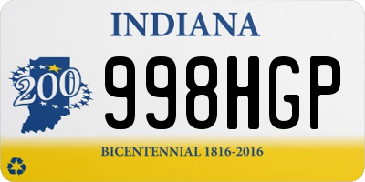 IN license plate 998HGP