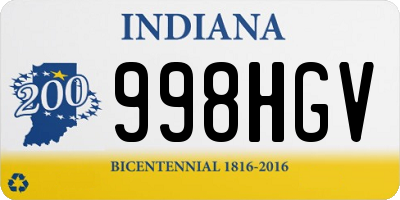 IN license plate 998HGV