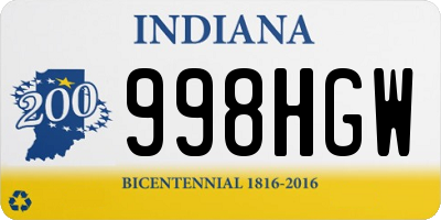 IN license plate 998HGW