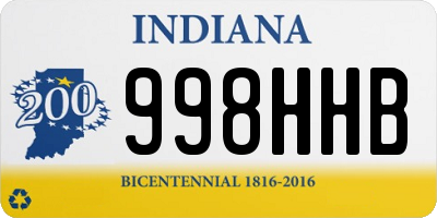 IN license plate 998HHB