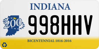 IN license plate 998HHV