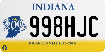 IN license plate 998HJC