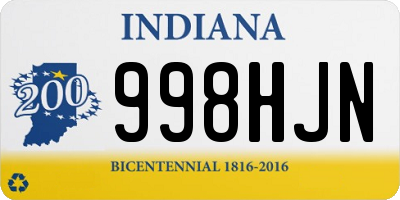 IN license plate 998HJN