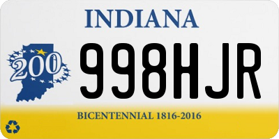 IN license plate 998HJR