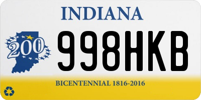 IN license plate 998HKB