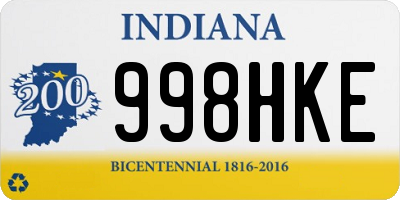 IN license plate 998HKE