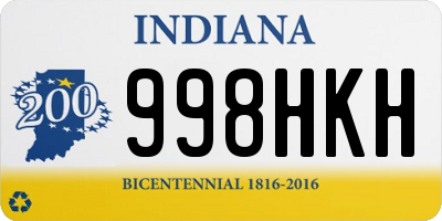 IN license plate 998HKH