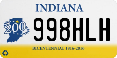 IN license plate 998HLH