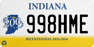 IN license plate 998HME