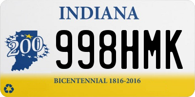 IN license plate 998HMK