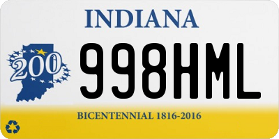 IN license plate 998HML