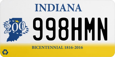 IN license plate 998HMN