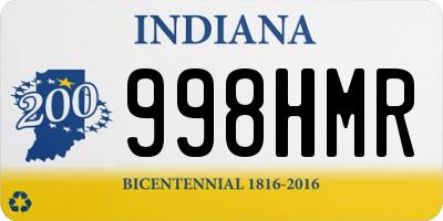 IN license plate 998HMR