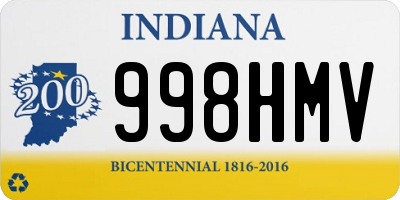 IN license plate 998HMV