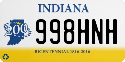 IN license plate 998HNH