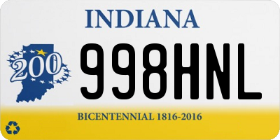 IN license plate 998HNL