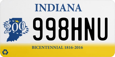 IN license plate 998HNU