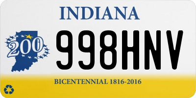 IN license plate 998HNV