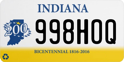 IN license plate 998HOQ