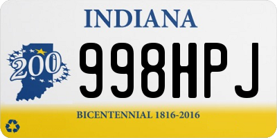 IN license plate 998HPJ