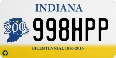 IN license plate 998HPP