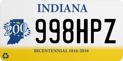 IN license plate 998HPZ