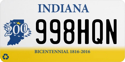 IN license plate 998HQN