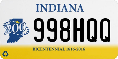 IN license plate 998HQQ