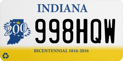 IN license plate 998HQW