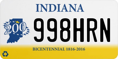 IN license plate 998HRN