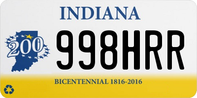 IN license plate 998HRR