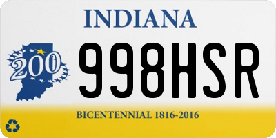 IN license plate 998HSR