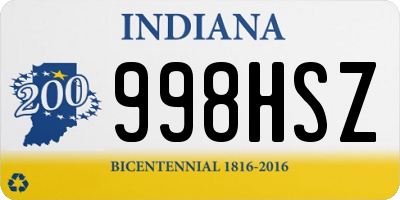 IN license plate 998HSZ