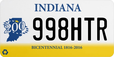 IN license plate 998HTR